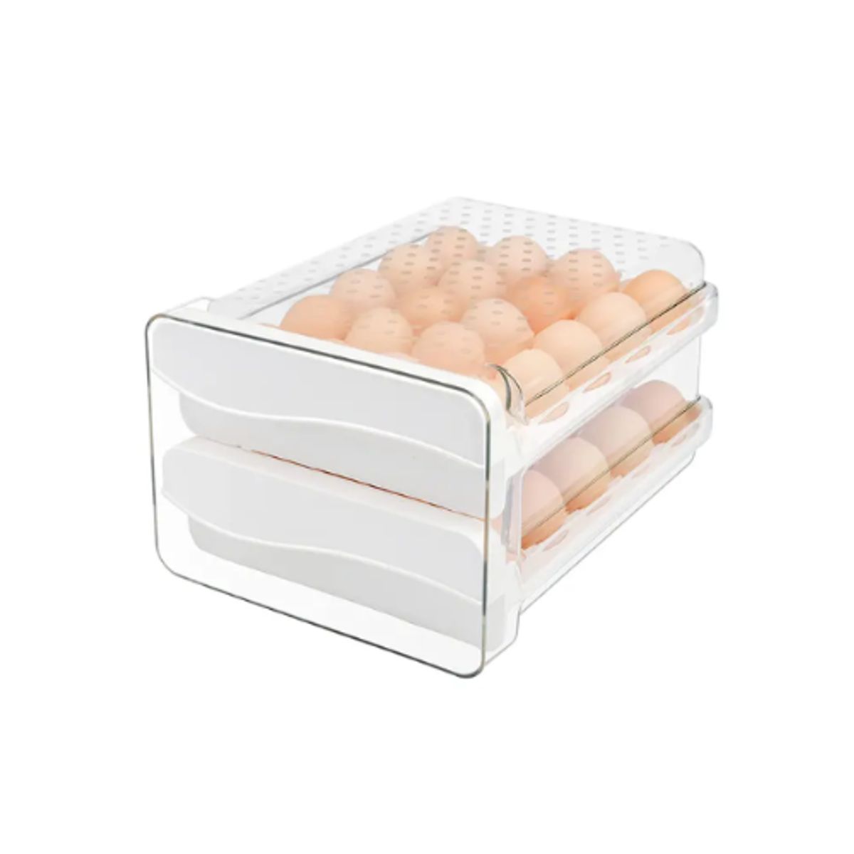 GENERICO - Organizador De Huevos Caja Para 40 Huevos 2 Niveles