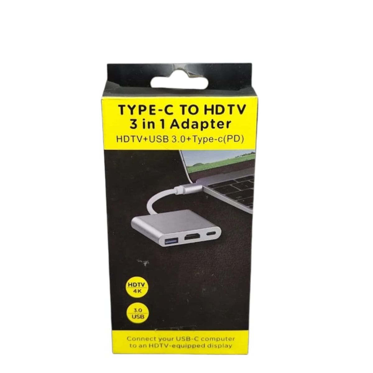 GENERICO - CONVERTIDOR CABLE DE TYPE-C A MULTIPUERTOS HDMI-USB3.0-TYPE-C, VELOCIDAD 3.1