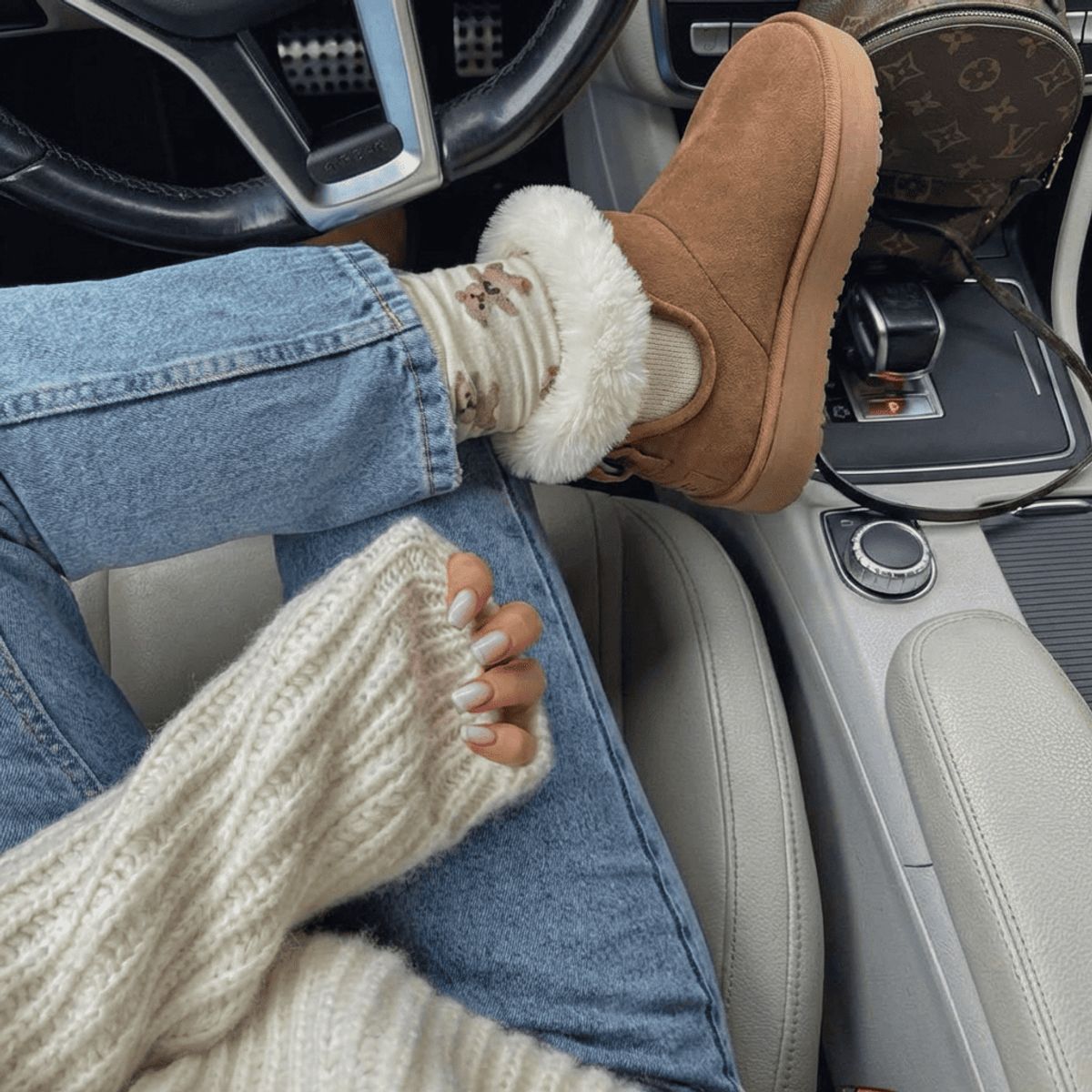 BOVINITA - Pantufla Mujer Pantubota Chiporro Camel Plataforma Liviana