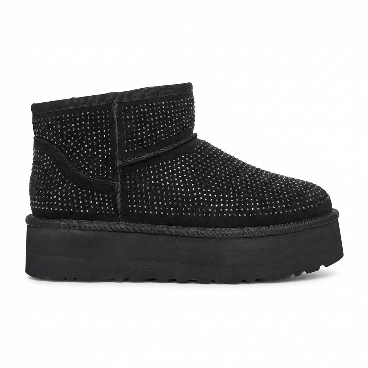 BOVINITA - Botin Mujer Chiporro Pantubota Negro Brillo Liviana Comoda