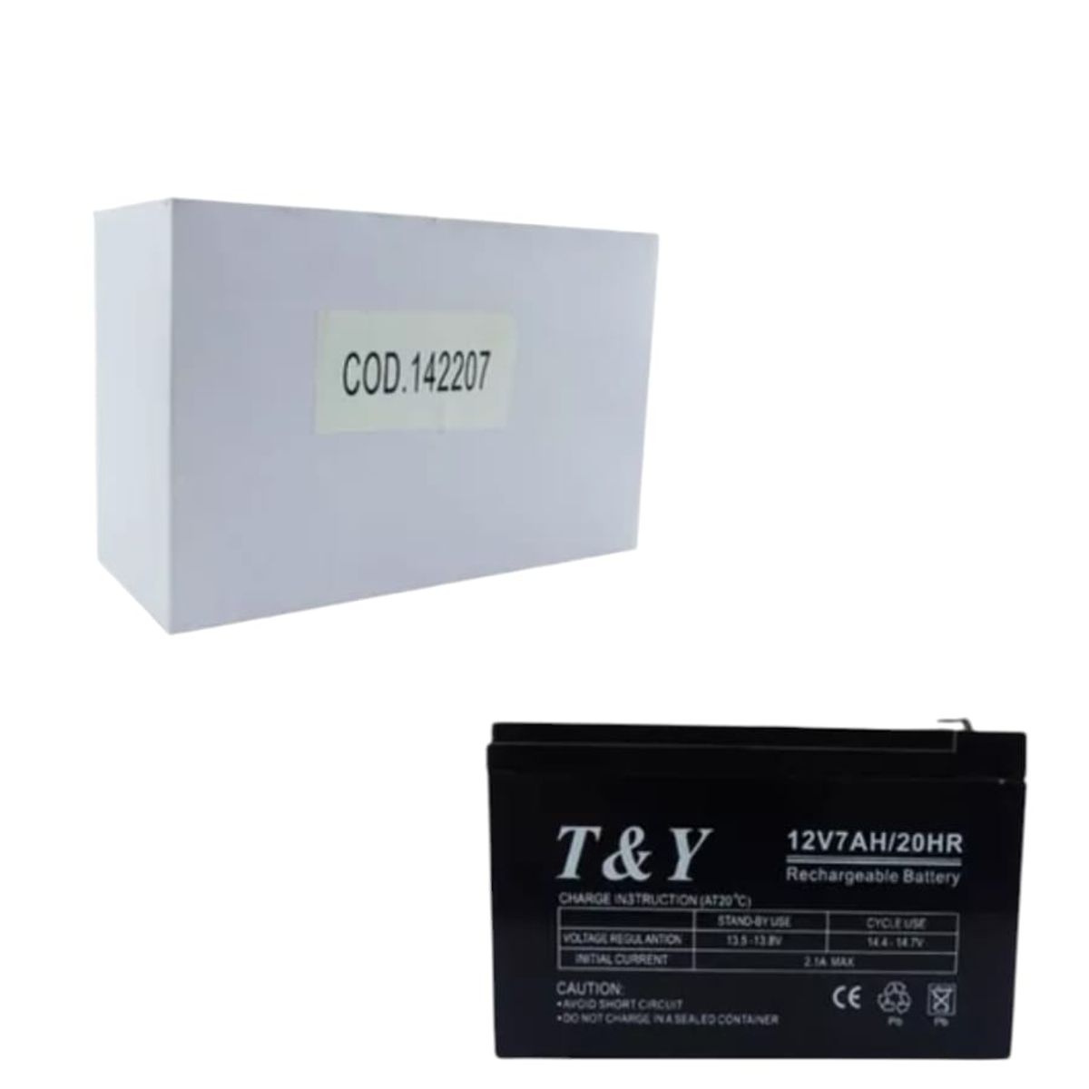 GENERICO - BATERIA 12 VOLT 7 AMPERES REPUESTO T&Y IDEAL PARA ALARMA COMUNITARIA ALTA CALIDAD