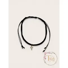 GENERICO - Pulsera hilo algodón encerado Macramé negro