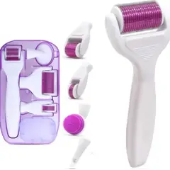 GENERICO - Derma Roller Rodillo Micro Agujas 6 en 1 Estimula Crecimiento