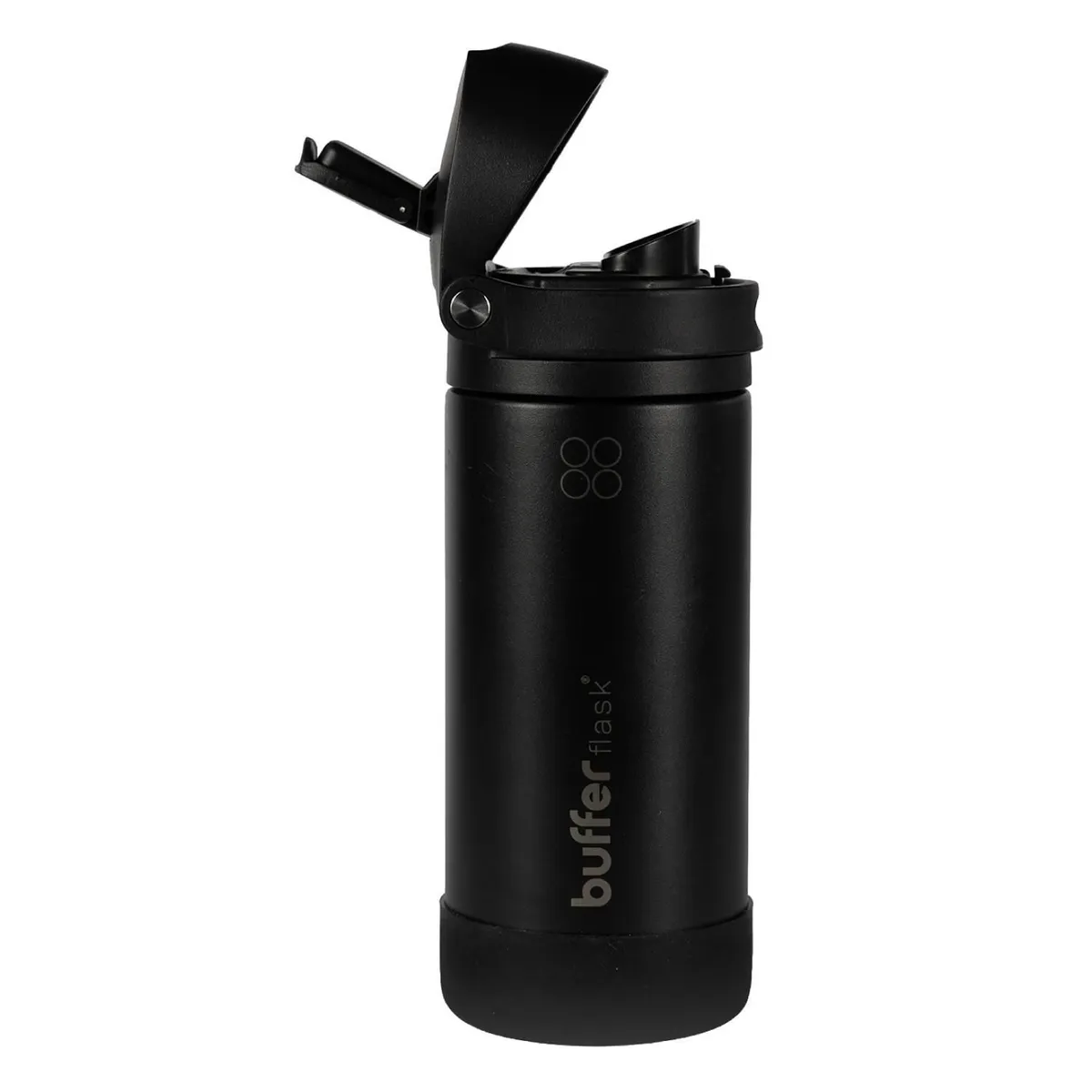 BUFFER FLASK - Termo Botella Termica Agua Buffer Niño Niña Acero Inox 550ml - Negro