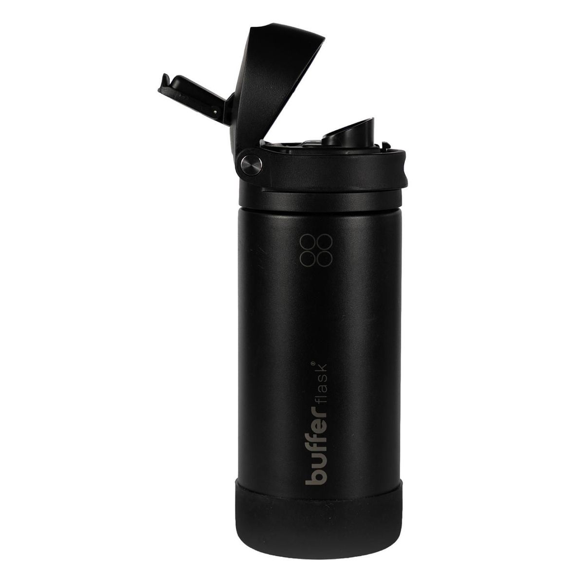 BUFFER FLASK - Termo Botella Termica Agua Buffer Niño Niña Acero Inox 550ml - Negro