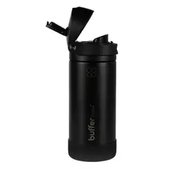 BUFFER FLASK - Termo Botella Termica Agua Buffer Niño Niña Acero Inox 550ml - Negro