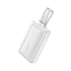 ANKER - Powerbank Batería Externa 20.000 mAh Carga Rápida 30W Cable USB-C + Lighning Integrado Blanco