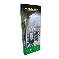 GENERICO - FOCO PARA POSTE SOLAR 900W CON PLACAS 840 LED PVC CON SENSOR Y CONTROL REMOTO