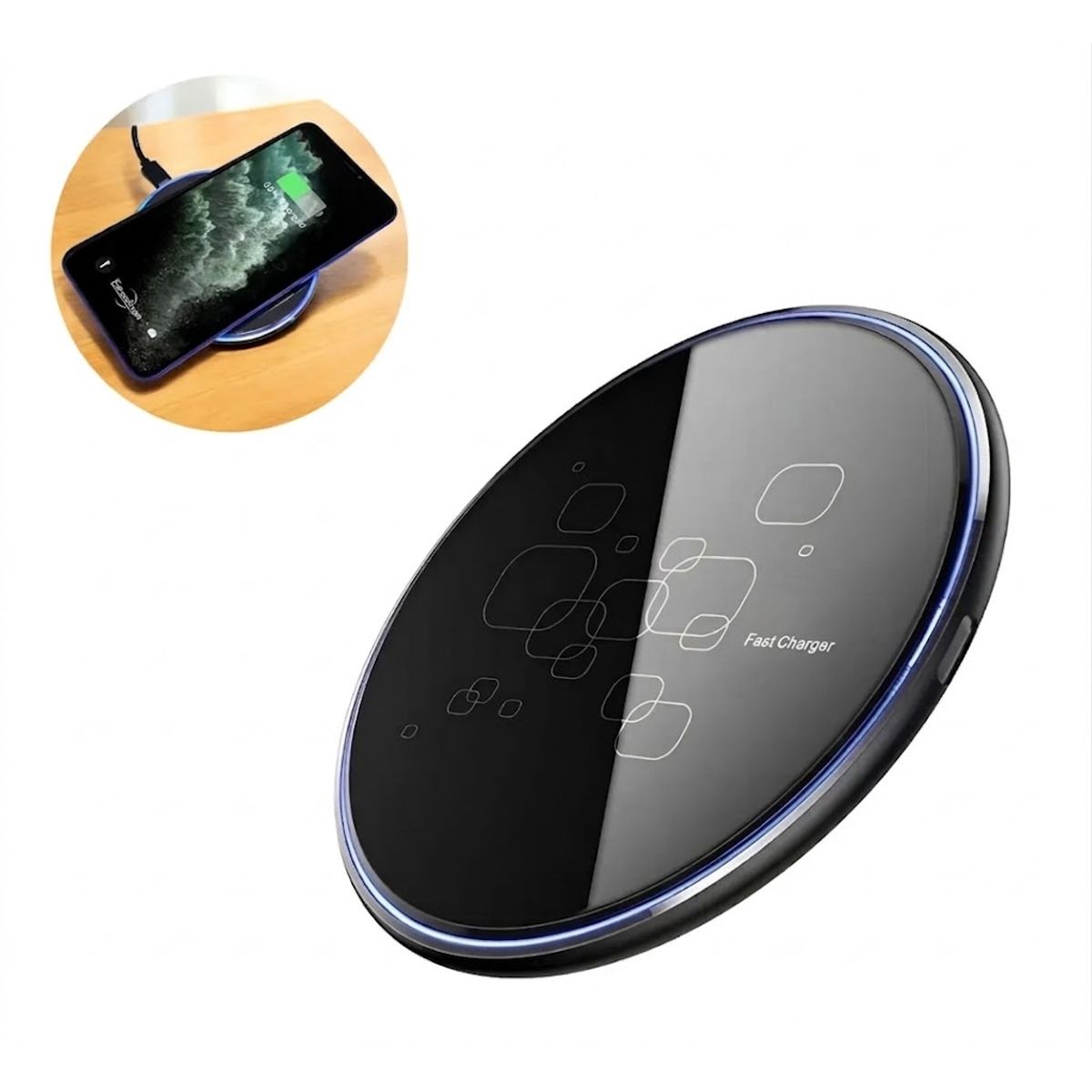 GENERICO - Cargador Inalámbrico Carga Rápida 15w Qi Universal