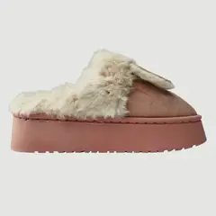 LIKE SHOP - Pantuflas Mujer Felpa Aplicacion Lazo Corazón Tendencia 4859