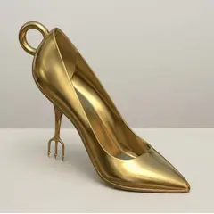 GENERICO - Llavero Zapato dorado El Diablo viste a la moda