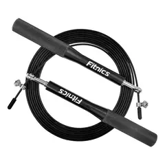 GENERICO - Cuerda Saltar Velocidad Aluminio Ajustable Crossfit Color Negro BELUG