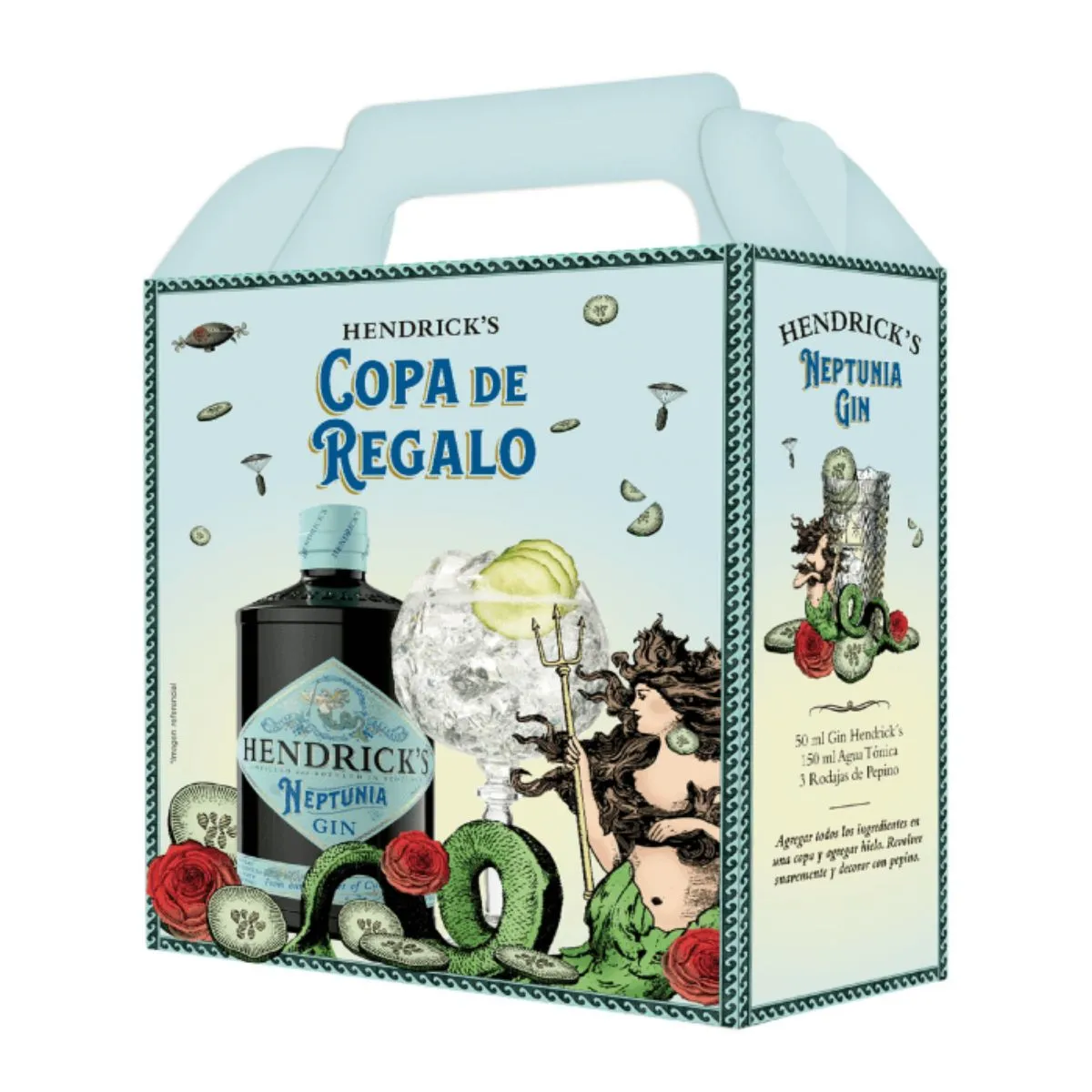 HENDRICKS - Pack Gin Hendricks Neptunia 700cc + Copa de Regalo