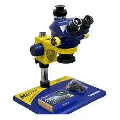 GENERICO - Microscopio Trinocular Mechanic Mc D75t-b11 Azul/amarillo