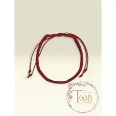 GENERICO - Pulsera roja Macramé elegante