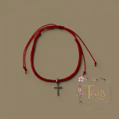 GENERICO - Pulsera roja Macramé elegante