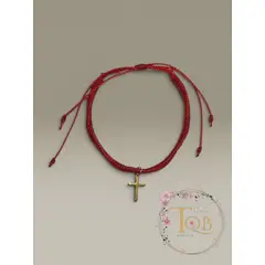 GENERICO - Pulsera roja Macramé elegante