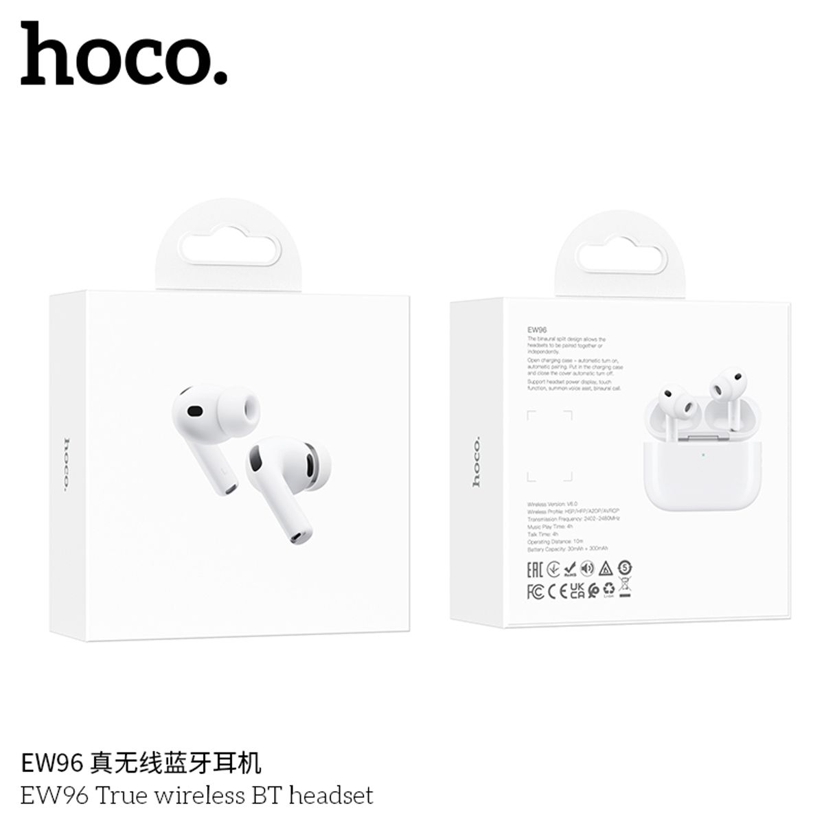 HOCO - Audifonos Bluetooth Ear-buds TWS EW96 BT.6.0 Hoco