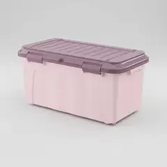 REYPLAST - Bodega Baúl Almacenamiento Jardín 90l Ruedas Multiuso Rosadavioleta Rosa Chiclevioleta