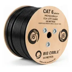 GENERICO - Cable De Red Utp Cat6 Para Exterior 305 Mt Big Cable