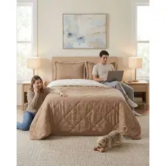 GENERICO - Plumon King Diseño Embossed Sherpa De Lujo