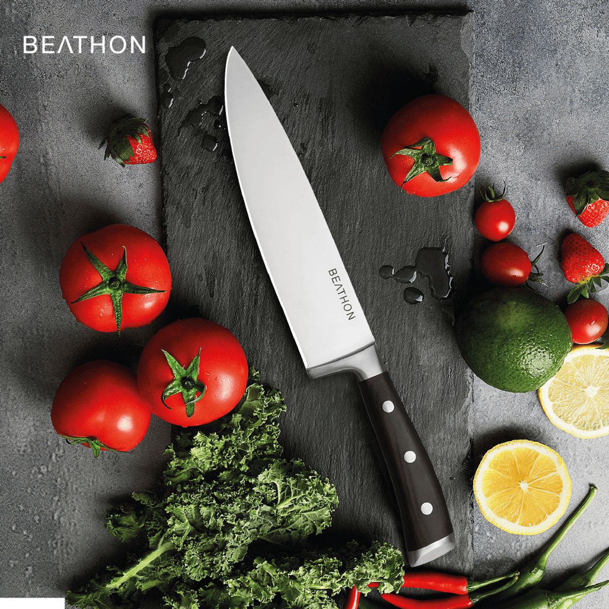 BEATHON - Cuchillo Chef 8 Acero Inoxidable Corte Preciso Profesional Kiosclub