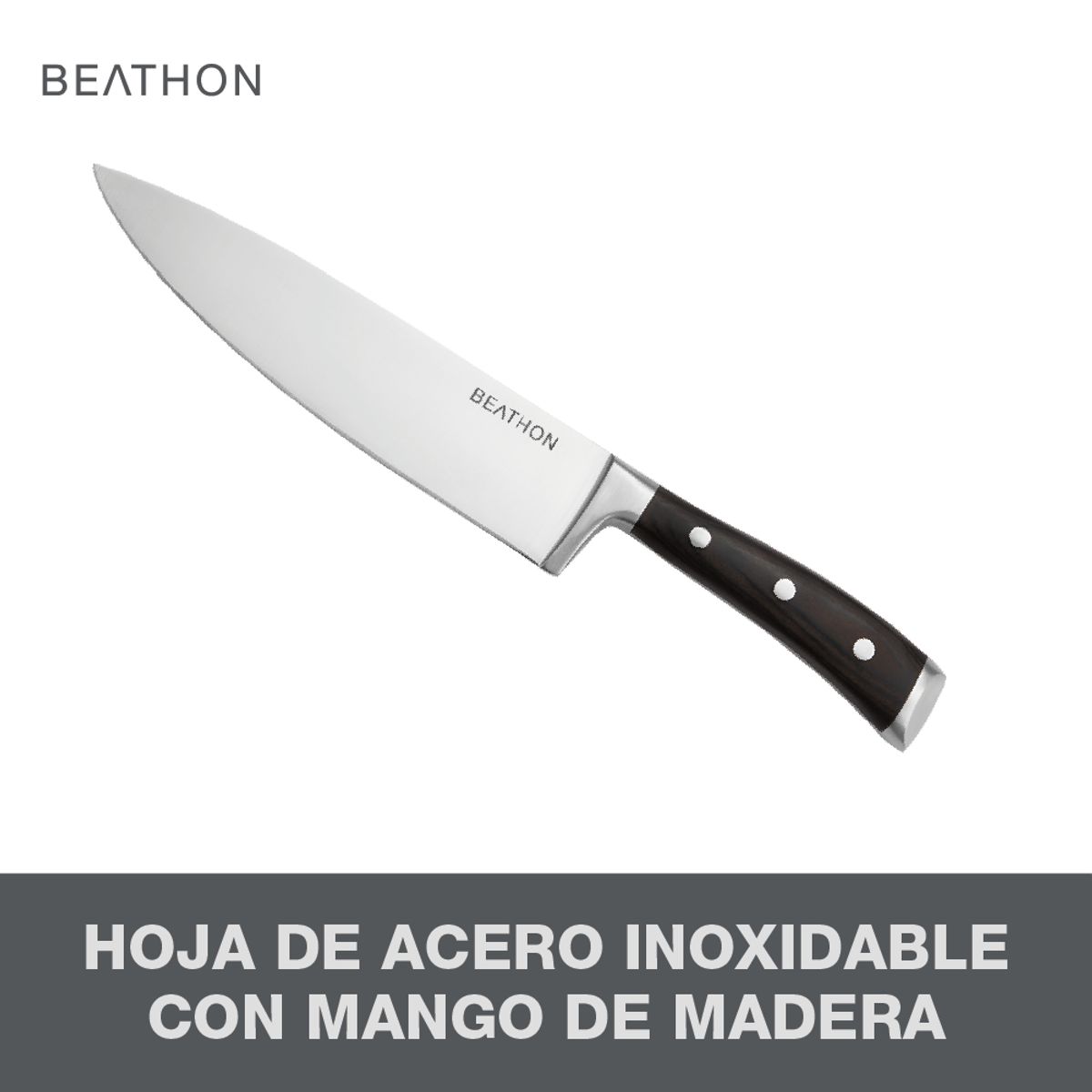BEATHON - Cuchillo Chef 8 Acero Inoxidable Corte Preciso Profesional Kiosclub