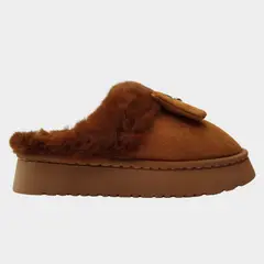 LIKE SHOP - Pantuflas Felpa Zapato Descanso Niñas Aplicacion Lazo Conejito 4921