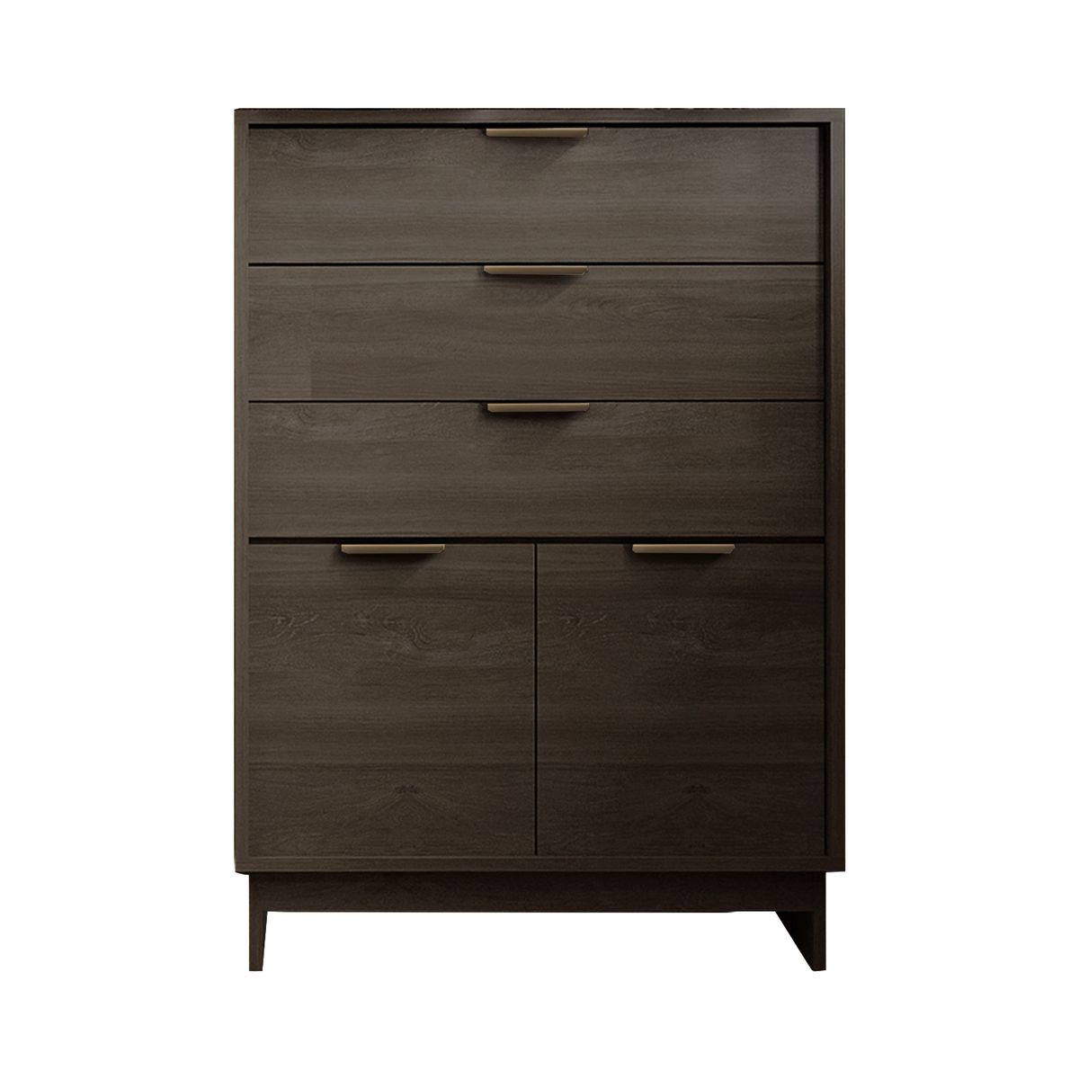 ROCA - Cómoda Fit 3 Cajones + 2 Puertas Nogal