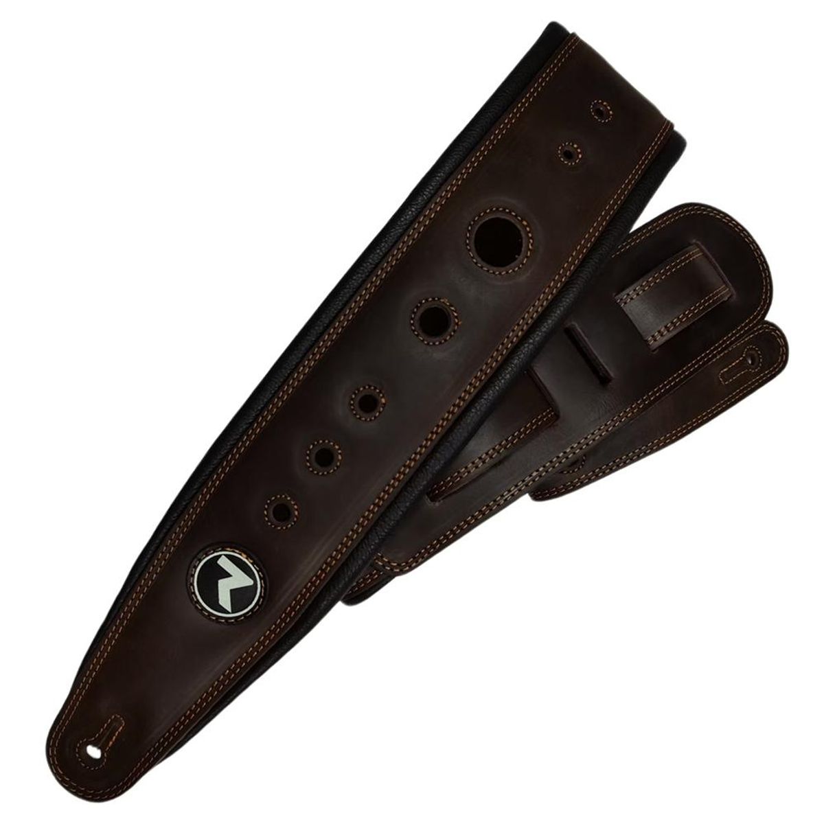 RAVEN STRAPS - Correa Para Guitarra y Bajo Raven Straps Cosmos 3 - Dark Brown  Black