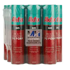 AKFIX - Pack 12 Espuma Poliuretano 805 750ml Manual Multiuso