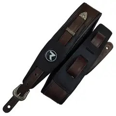 RAVEN STRAPS - Correa Para Guitarra y Bajo Texas 3 Satin Black Dark Brown