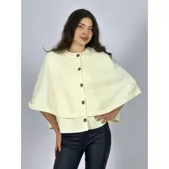 ENIGMATICA BOUTIQUE - Sweater Lana Abotonado tipo Poncho