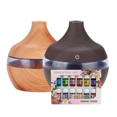 DISPARO - Pack 2 Humidificadores 12 Escencias Grano Madera Claro Oscuro