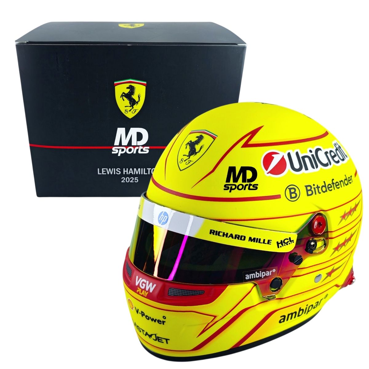 FORMULA 1 - Casco Formula 1 Lewis Hamilton Ferrari 2025 BELL Escala 1:2