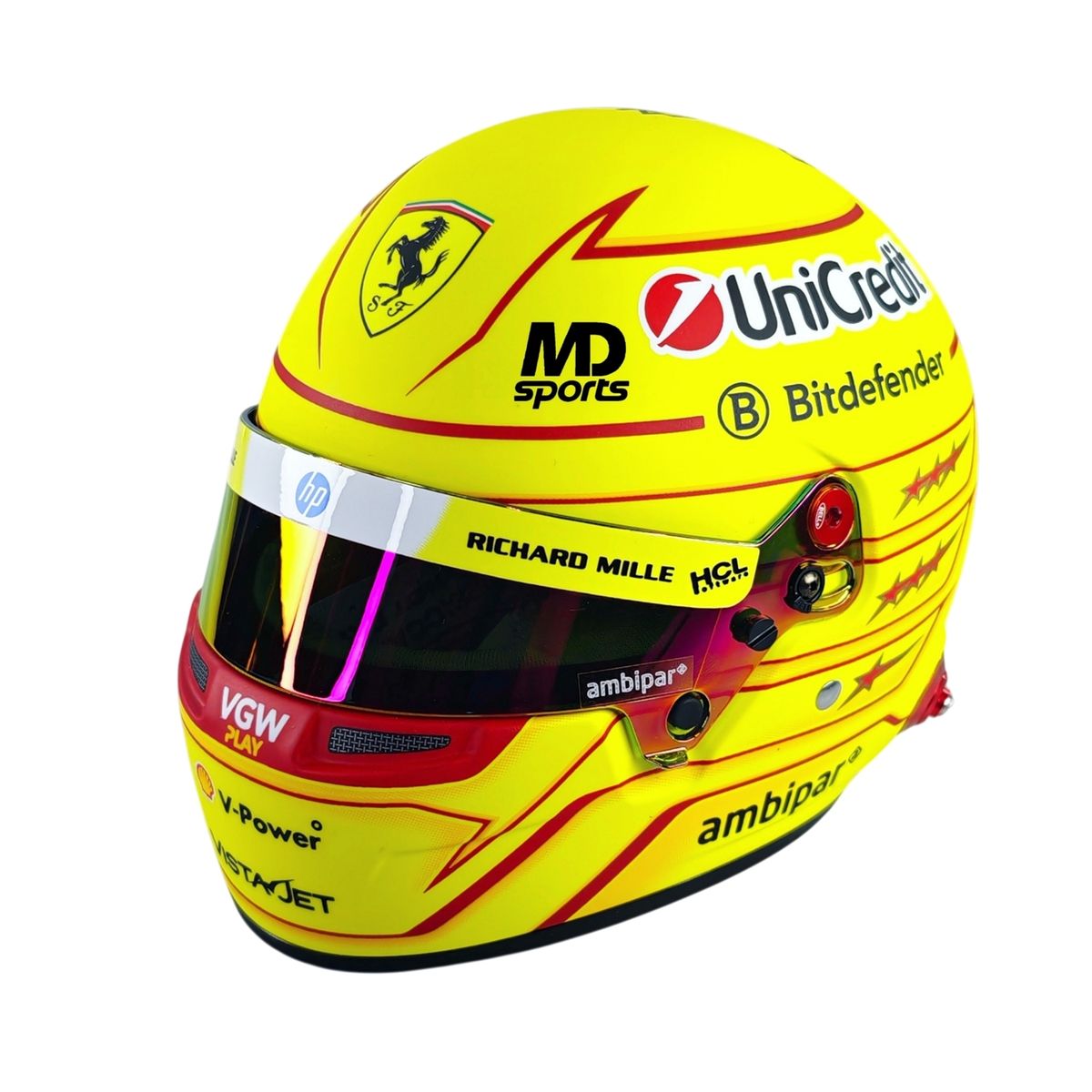 FORMULA 1 - Casco Formula 1 Lewis Hamilton Ferrari 2025 BELL Escala 1:2