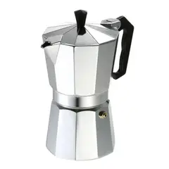 DISPARO - Cafetera Italiana 9 Tazas Cafetera Portatil Color Gris