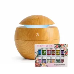 DISPARO - Pack Humidificador 12 Escencias Aspecto Madera Claro Relajación