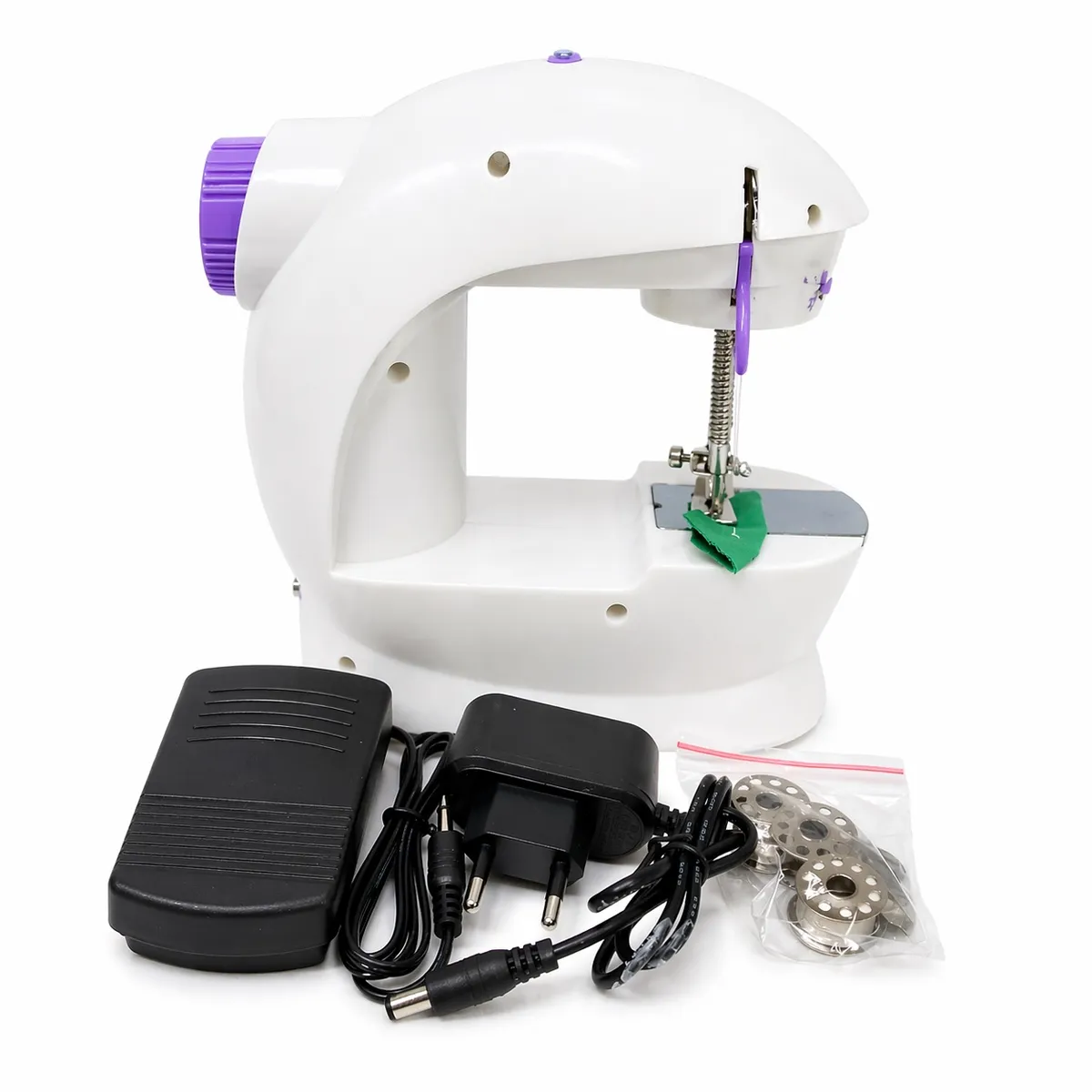 GENERICO - Mini Máquina De Coser Recta Portátil Con Accesorios Tasbel Caja Morada