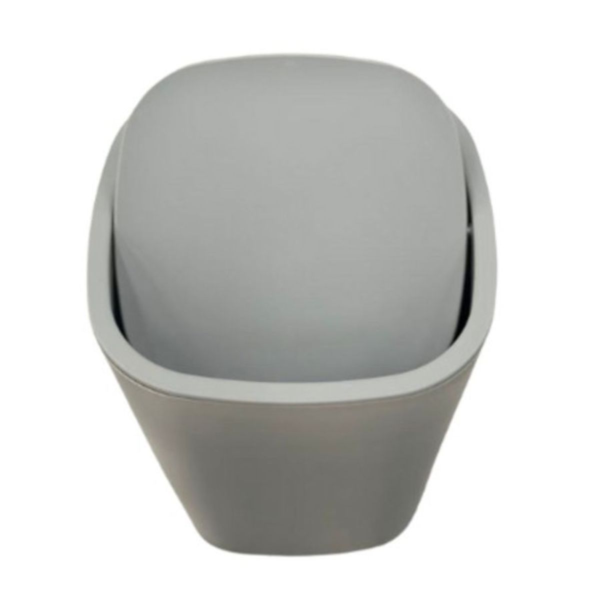 GENERICO - Cesto de Basura Papelera Gris 26.3x20cm