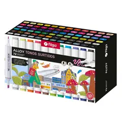 FILGO - Set 72 Marcadores Punta Doble Punta Alloy Sketch