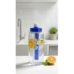 REYPLAST - Botella Agua 2l Térmica Azul Con Cilindro Hielo Y Tapa