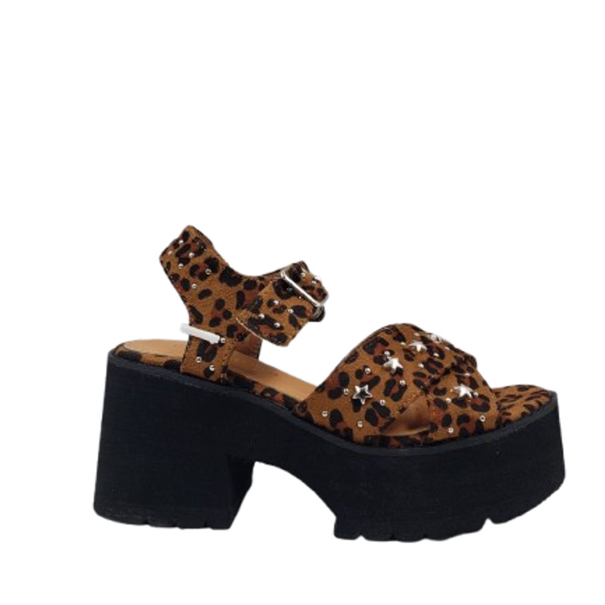 HERIEL - Sandalia Animal Print Taco