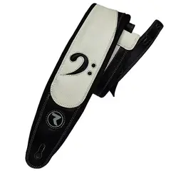 RAVEN STRAPS - Correa Para Guitarra y Bajo Jaco 3 - White Marfil Black