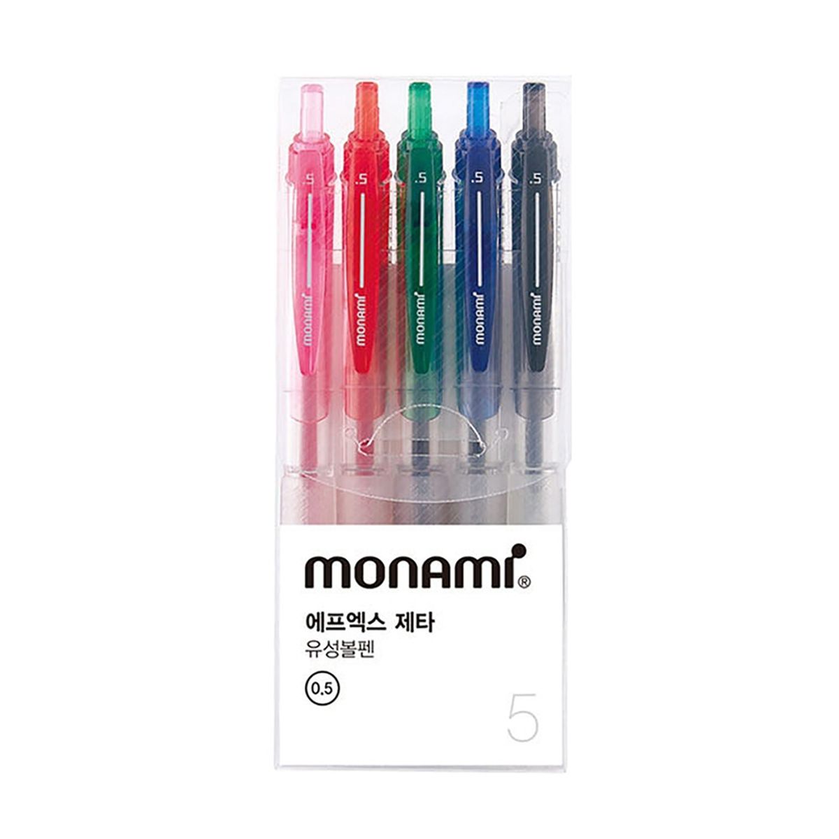 MONAMI - Set 5 Lápiz Pasta FX Zeta 0.5mm Monami