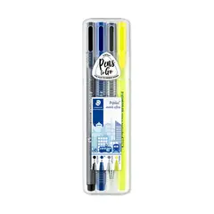 STAEDTLER - Set Fineliner Bolígrafo Portaminas Destacador