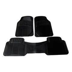 GENERICO - Alfombra Piso De Goma Auto Universal 3 Piezas Camello