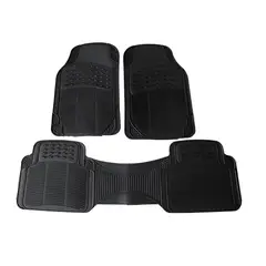 GENERICO - Alfombra Piso De Goma Auto Universal 3 Piezas Camello r&c