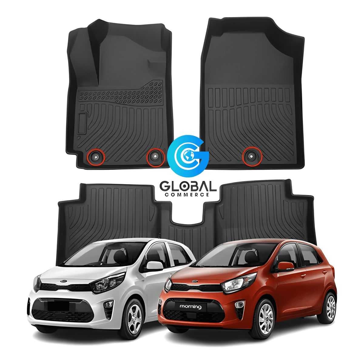 GENERICO - Cubre Pisos Calce Perfecto Kia Morning - 3 Piezas