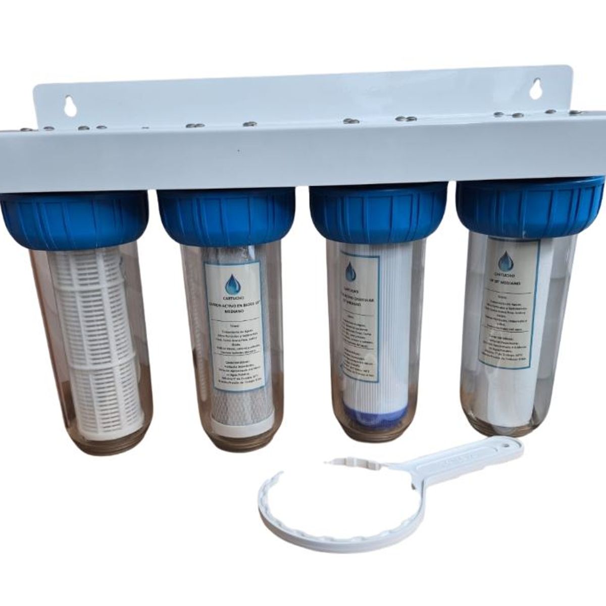 GENERICO - FILTRO PARA AGUA CUADRUPLE MEDIANO 10 PULGADAS